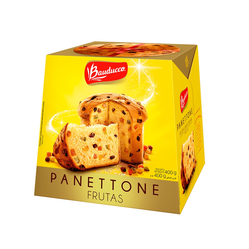 Bánh bông lan nhân trái cây Panettone Classic 400g nhập khẩu Ý lên men tự nhiên