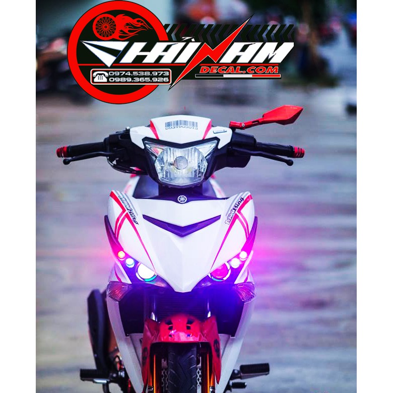 Tem Trùm Exciter 150 Trắng Đỏ