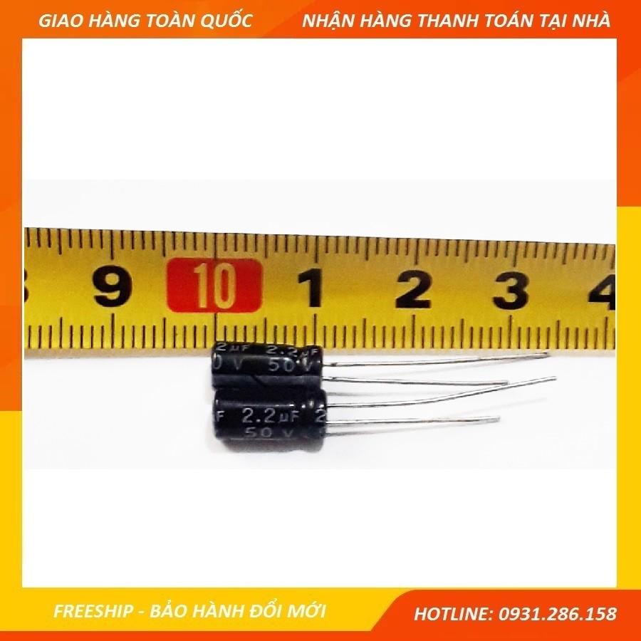 [Mã ELHACE giảm 4% đơn 300K] Bộ 2 Tụ 2,2uF 50V - dùng được cho loa treble