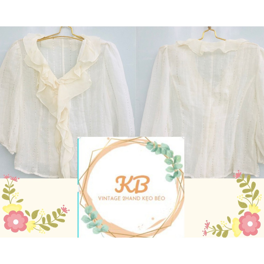 Áo sơ mi nữ cổ bèo size M