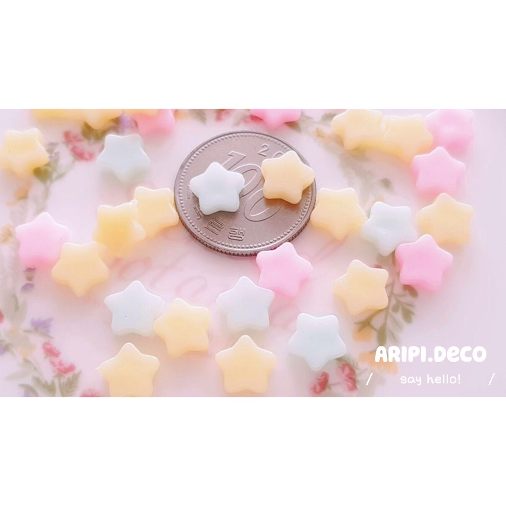 Charm NHỎ XÍU hình ngôi sao mềm star B106 /Nguyên liệu làm phụ kiện handmade vòng tay / resin