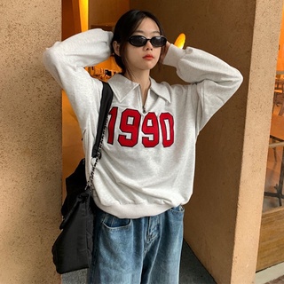 Áo sweater polo dài tay unisex dưới 80kg chất thun cocastore - Áo polo dài tay phối khóa cổ 1990 | BigBuy360 - bigbuy360.vn