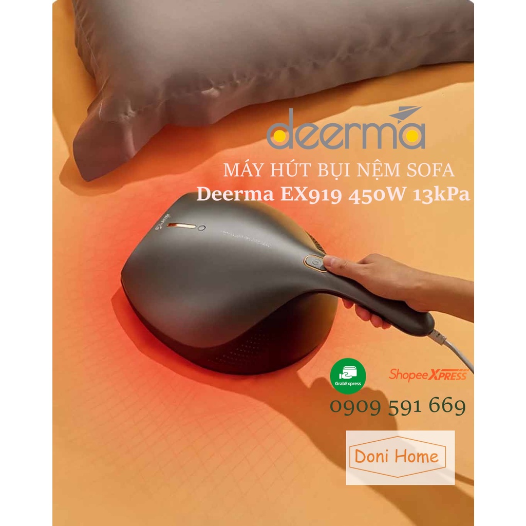 [Mã Hoàn Xu 50k] Máy hút bụi đệm giường Deerma EX919 450W Lực hút mạnh 1300kPa|BH 6 tháng
