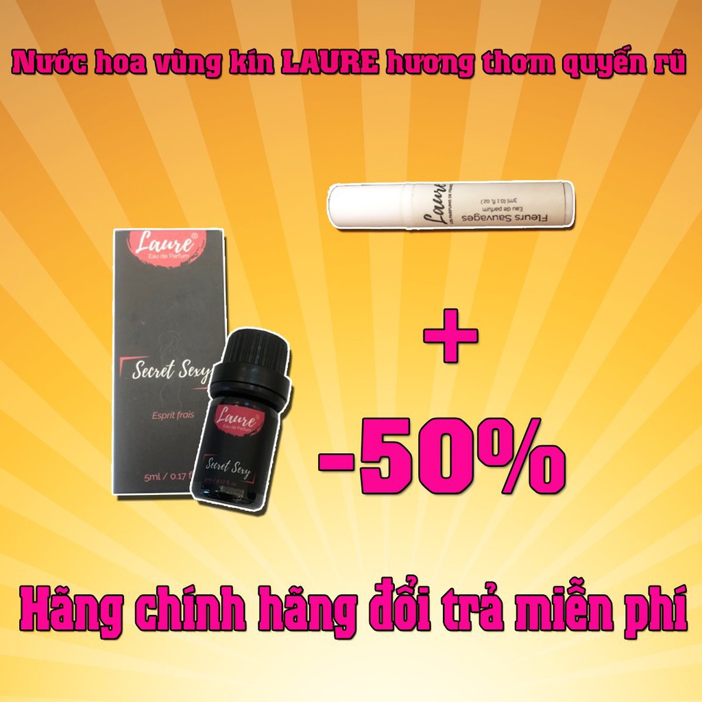 Nước hoa vùng kín Laure Secret Sexy 5ml TẶNG nước hoa mini Laure số lượng có hạn | Thế Giới Skin Care