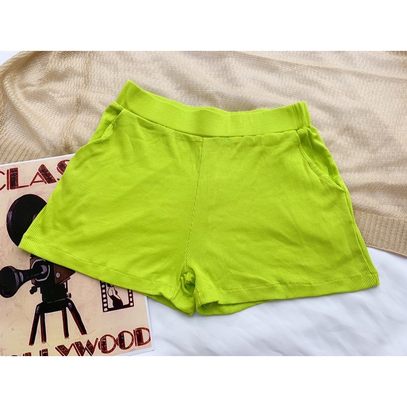 Quần Kint short thun tăm mỏng mịn mát thoải mái năng động  (MẪU CÓ TÚI)