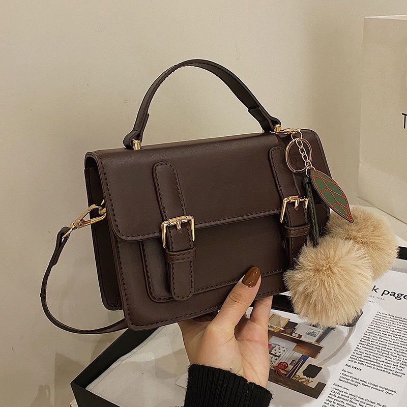 Túi xách nữ cầm tay mini phong cách vintage túi đeo chéo thời trang thích hợp đi chơi đi làm da trơn TN002