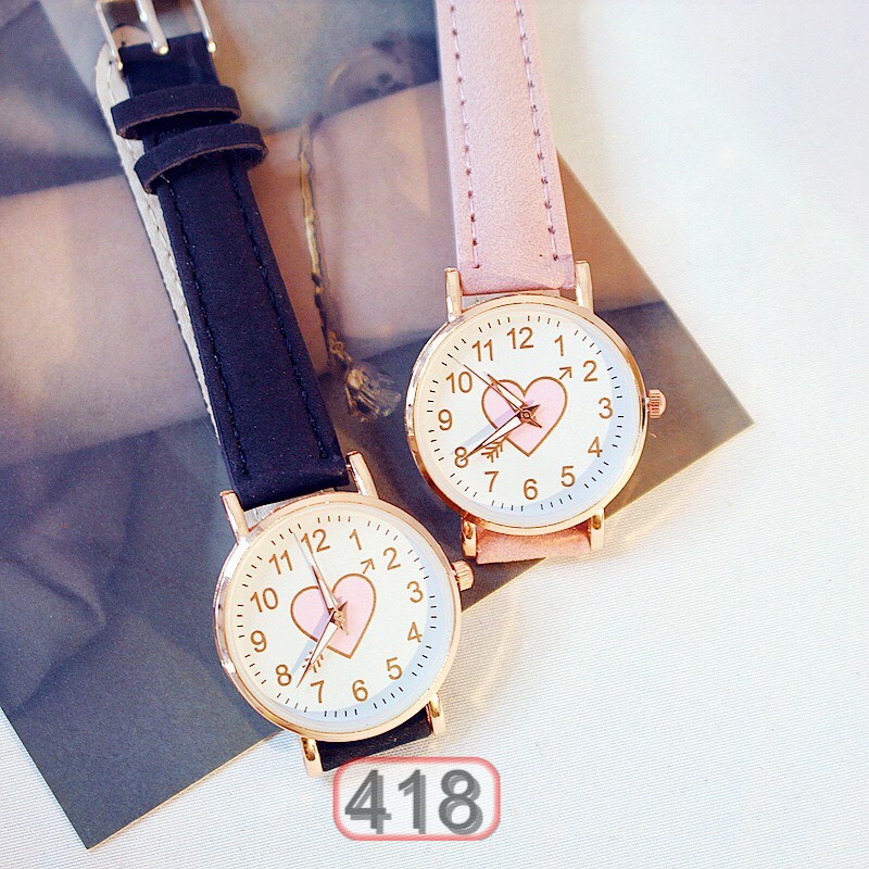 Đồng Hồ Nữ Dây Da Candycat Mặt Trái Tim 418 Sang Chảnh Cực Hot - Hazo