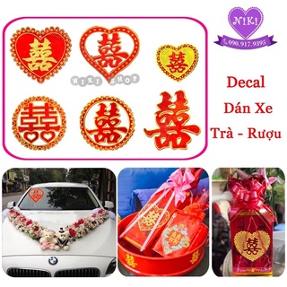 Decal kim tuyến dán xe # trà rượu