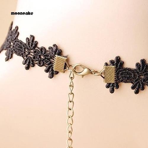 Vòng cổ choker bằng ren phong cách Gothic thanh lịch dành cho nữ