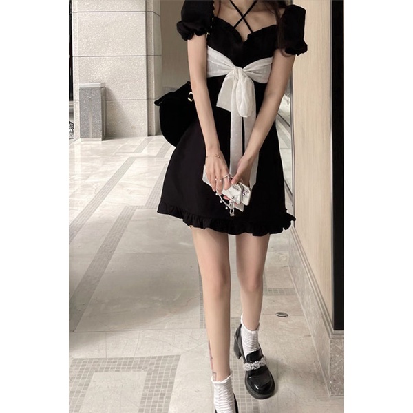 Đầm Đính Nơ Phong Cách Pháp Thời Trang Mùa Hè Thanh Lịch Dành Cho Nữ