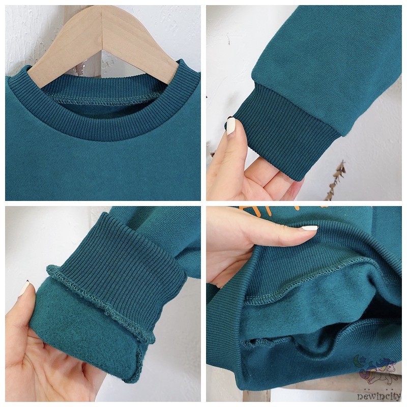 Áo Len Lông Cừu Ấm Áp In Hình Hoạt Hình Đáng Yêu Phong Cách Hàn Quốc Cho Bé