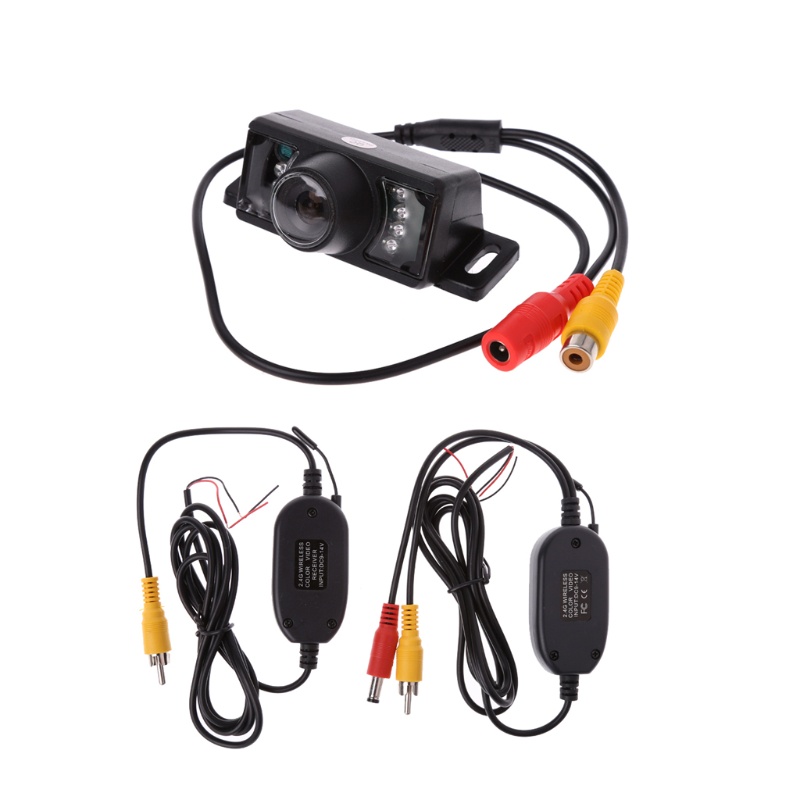 Camera Lùi Xe Không Dây 2 4G 7LED IR Hỗ Trợ Tầm Nhìn Ban Đêm