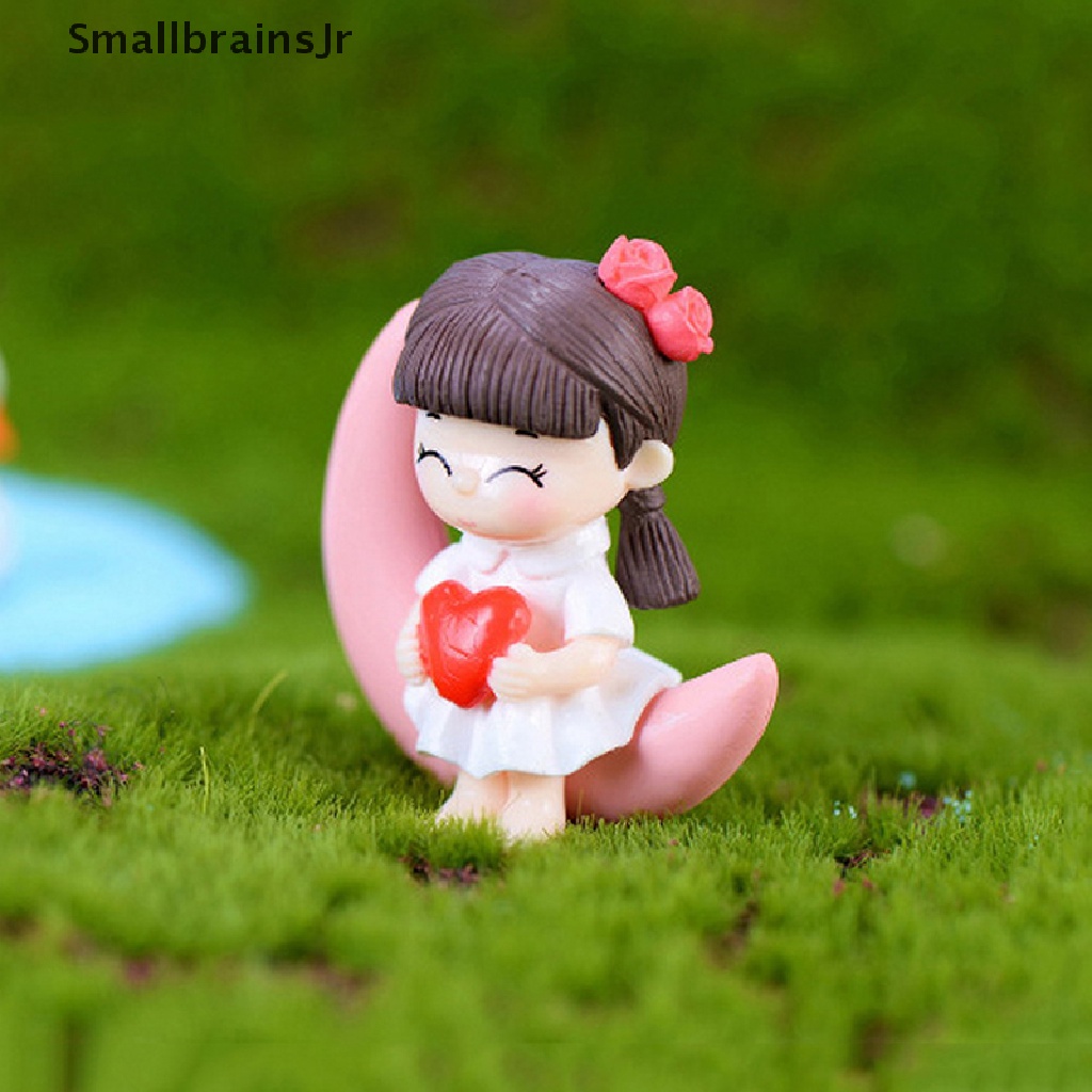 Mô Hình Cặp Đôi Mặt Trăng Bằng Nhựa Resin Dùng Trang Trí Tiểu Cảnh