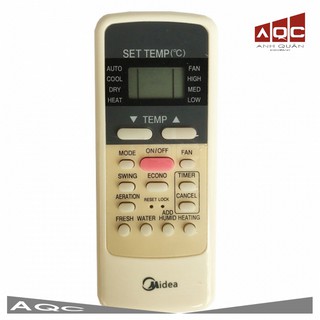 Điều Khiển Điều hoà Midea remote máy lạnh Midea nút hồng
