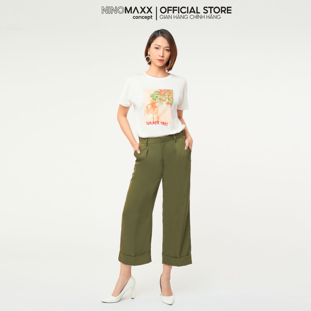 N&M Áo thun Graphic Nữ tay ngắn phong cách trẻ trung chất cotton pha modal 2104082