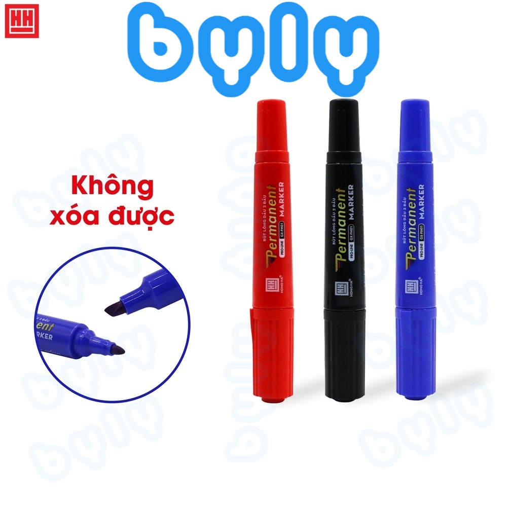 [Ship hoả tốc] Bút lông dầu cây lớn 2 đầu tiền dụng 6668 Hồng Hà GX-PM01 - ByLy Store