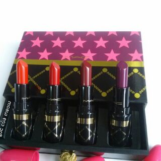[Tách set] Son MAC mini Nutcracker sweet RED lipstick kit