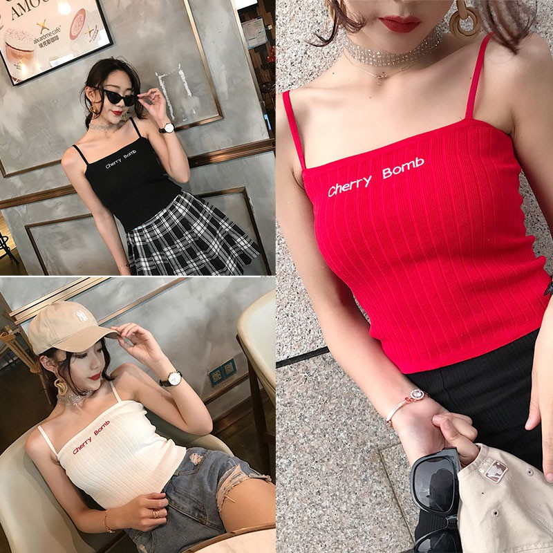 Áo Thun Hai Dây Nữ CHERRY