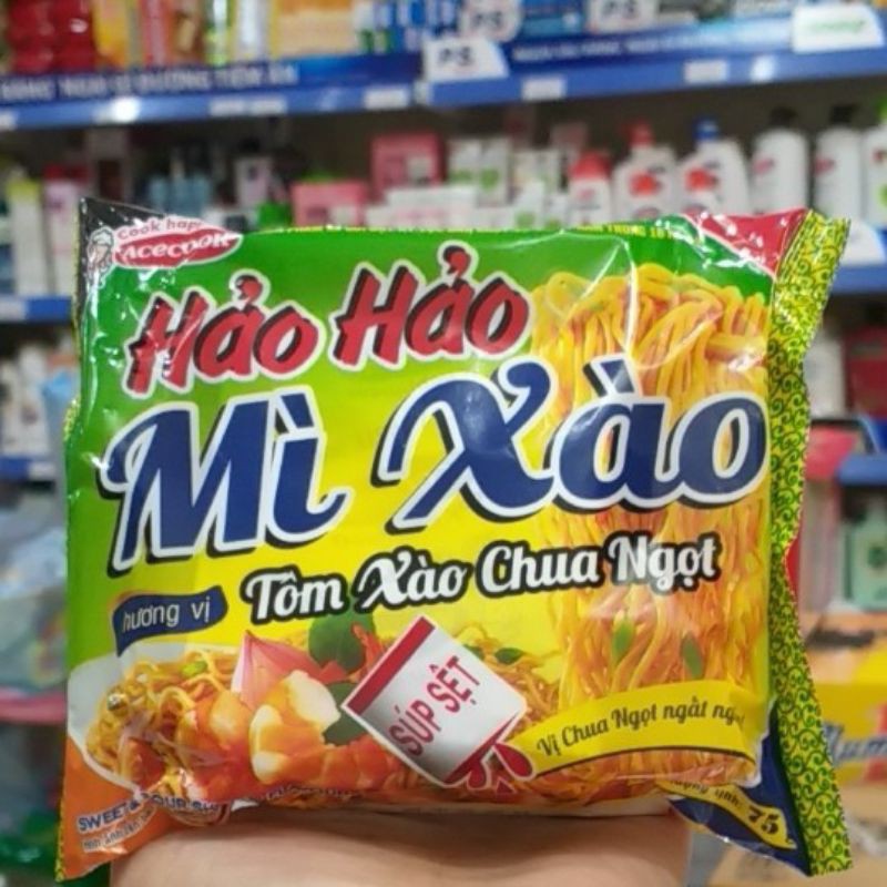 5 goi mì hảo hảo tôm xào chua ngọt