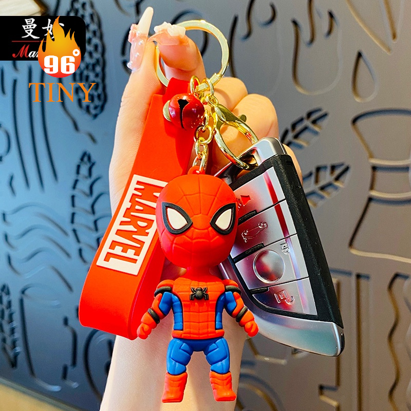 Móc khóa biệt đội siêu anh hùng Avengers, Đội trưởng mỹ, người Nhện, Người Sắt, Hulk, Thor treo túi, điện thoại, balo