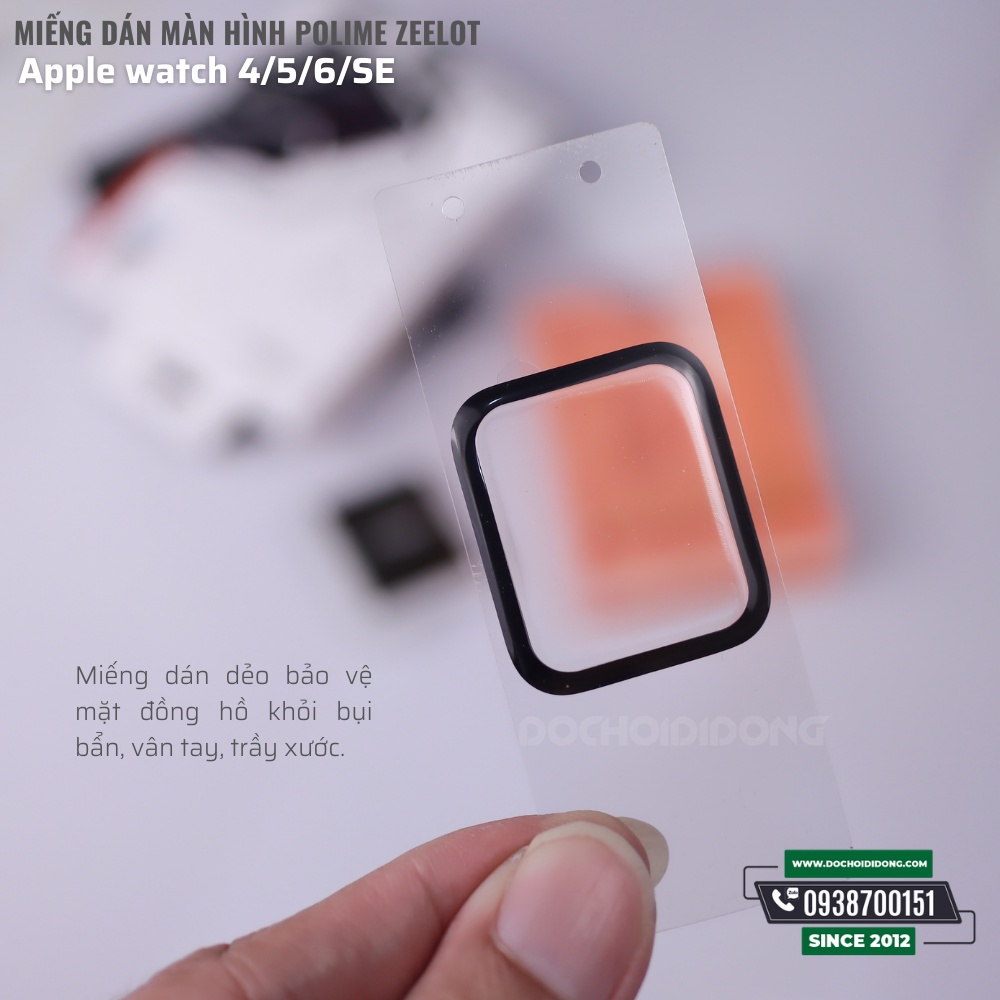 Miếng dán màn hình trong suốt Polime Zeelot cho Apple Watch series 4/5/6/SE