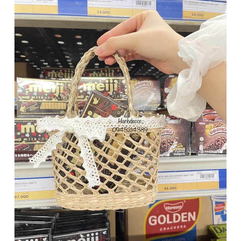 (Đẹp Xuất Sắc) Túi cói đi biển, Làn cói vintage thời trang du lịch xinh xắn | BigBuy360 - bigbuy360.vn
