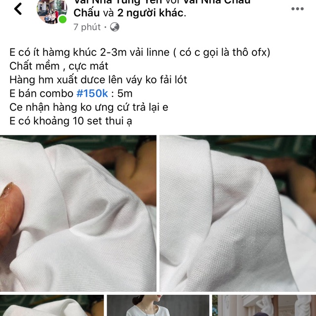 Vải may 150k