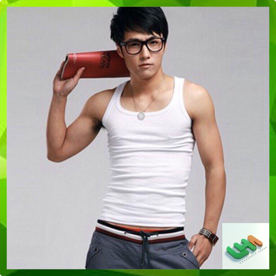 Combo 2 Áo ba lỗ làm mát nam AIRism cotton 100% ảnh thật