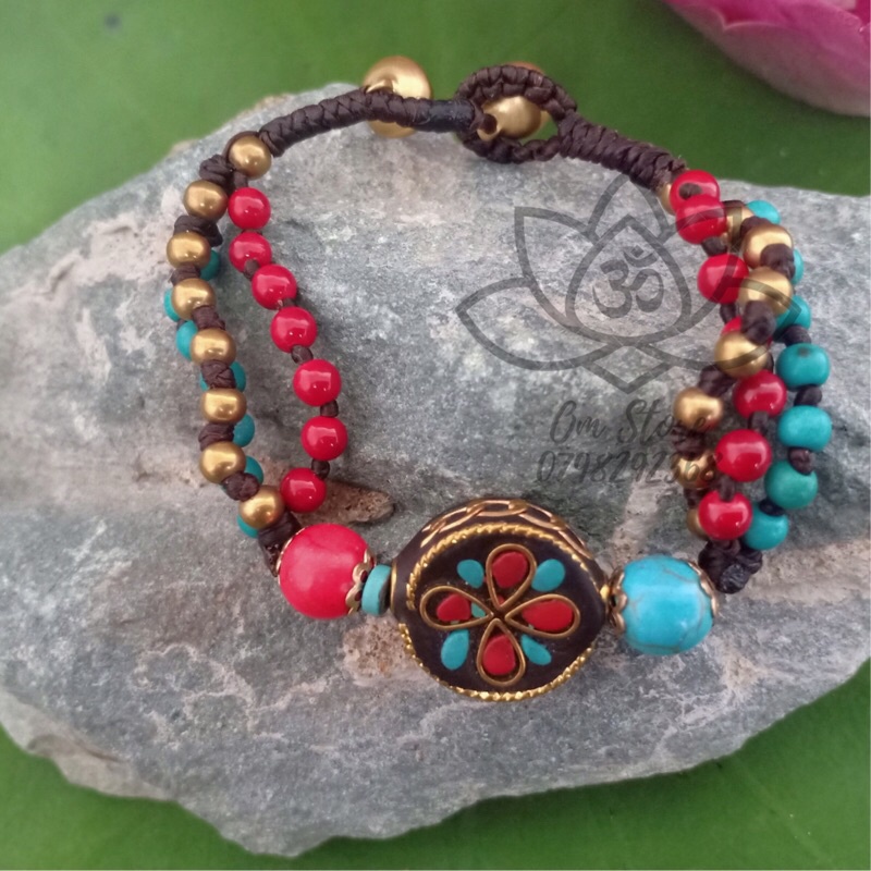 Vòng tay Nepal kiểu dáng vintage phong cách boho