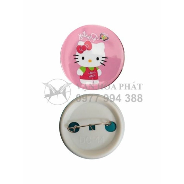 Phôi huy hiệu nhựa 4.4cm, huy hiệu gắn balo