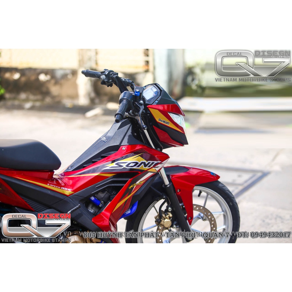 Tem Rời SONIC 150 Đỏ - decalq7