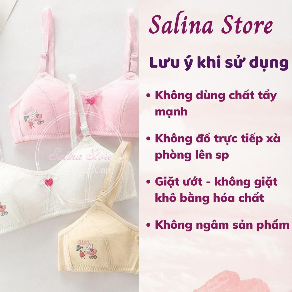 Áo lót học sinh, áo dây cho bé gái tuổi dậy thì, áo ngực trẻ giai đoạn phát triển, cài sau 2 móc - SALINA STORE