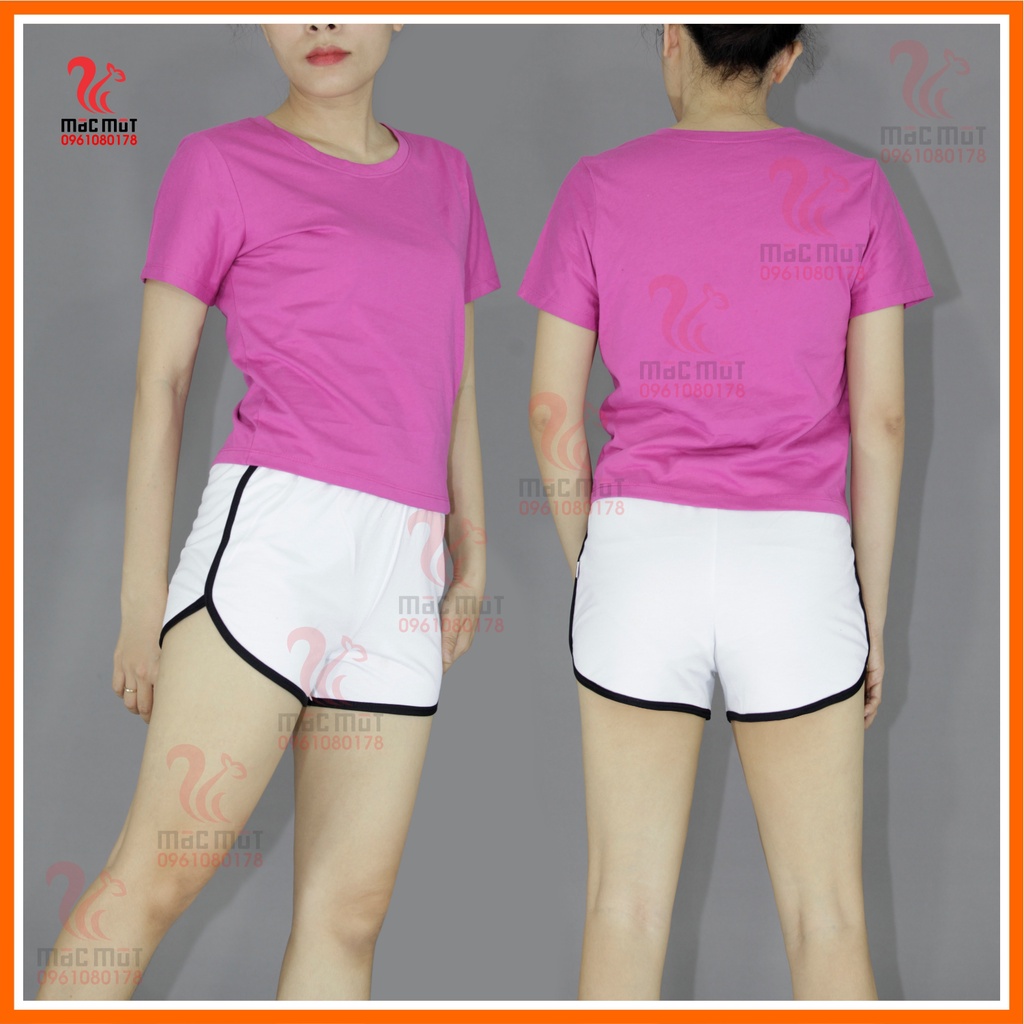 Q010 - Quần thời trang dễ thương phù hợp làm đồ mặc nhà, đồ đi ngủ, đồ tập thể thao. Quần thun ngắn cotton, Macmot