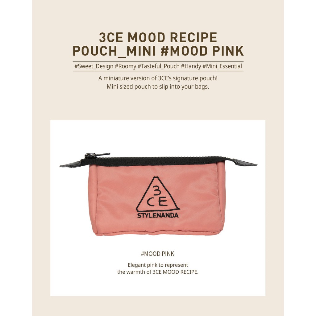 TÚI ĐỰNG MĨ PHẨM MINI [3CE] MOOD RECIPE POUCH