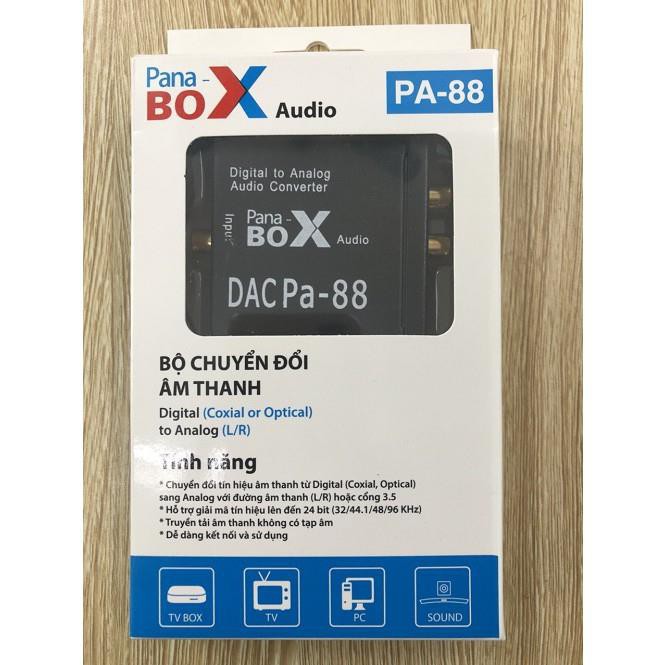 Bộ Chuyển Đổi Quang Học OPTICAL Ra Tín Hiệu AV PANABOX AUDIO PA-88 Tiếng To,Sạch. Hỗ Trợ AV Hoa Sen và AV 3.5mm