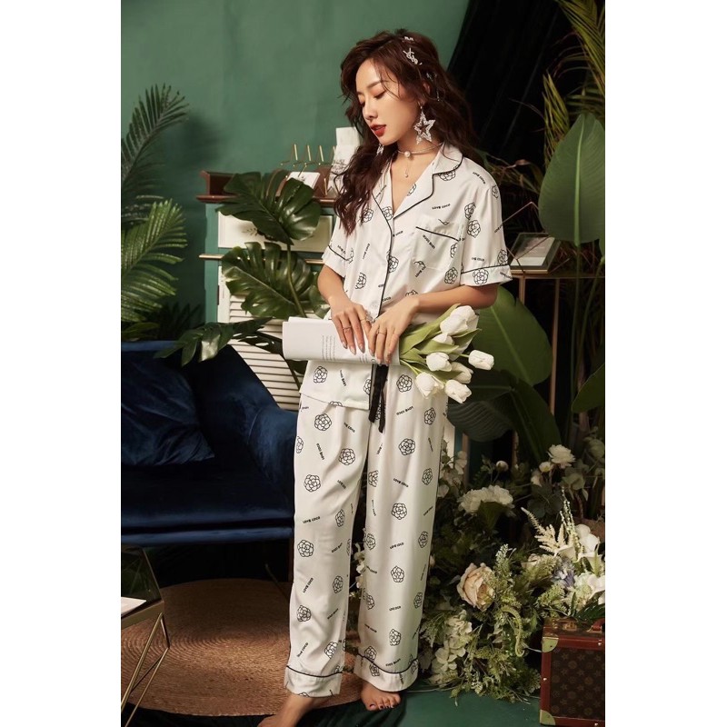 [Big Sale] 🌱Bộ Đồ Mặc Nhà ☘️Đồ Ngủ Pijama Lụa Cao Cấp Siêu Mát Mềm Mịn - ELSA