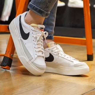 Giày thể thao sneaker Blazer Mid 77 Vintage trắng vạch đen cổ thấp