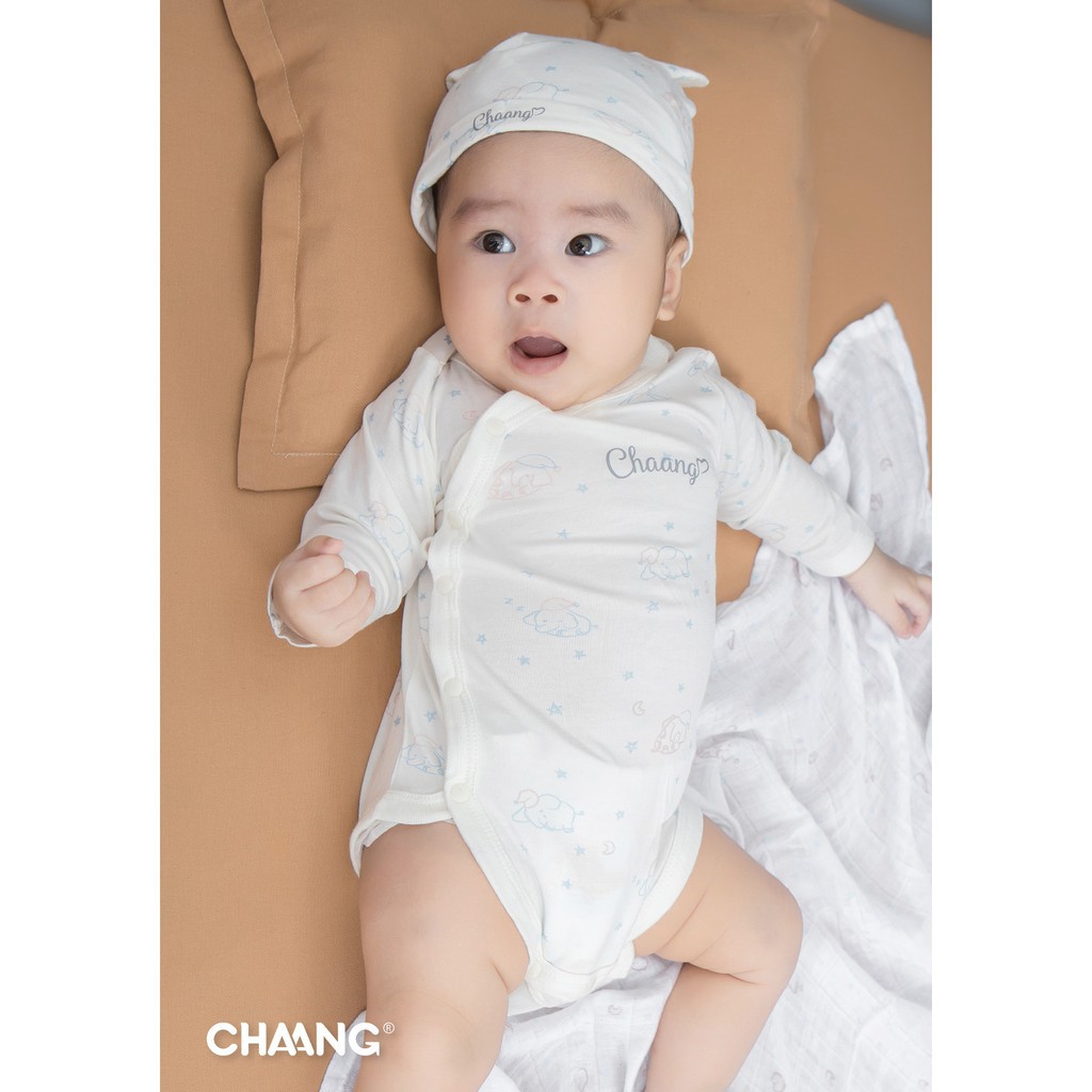 Set bodychip cúc chéo cho bé Chaang trắng Dreamy