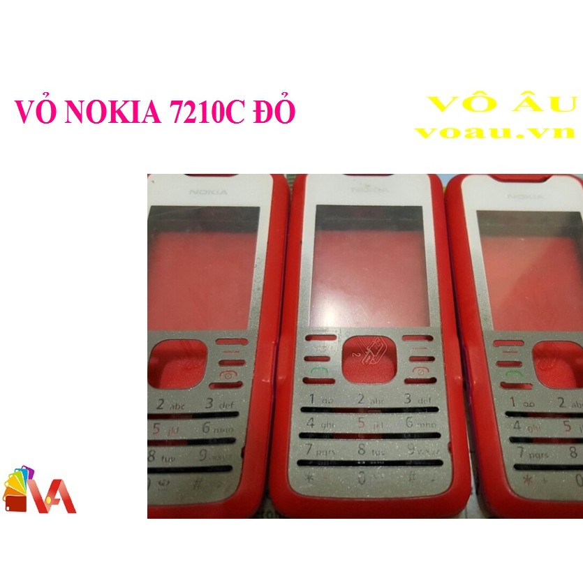 VỎ NOKIA 7210C MÀU ĐỎ KHÔNG PHÍM