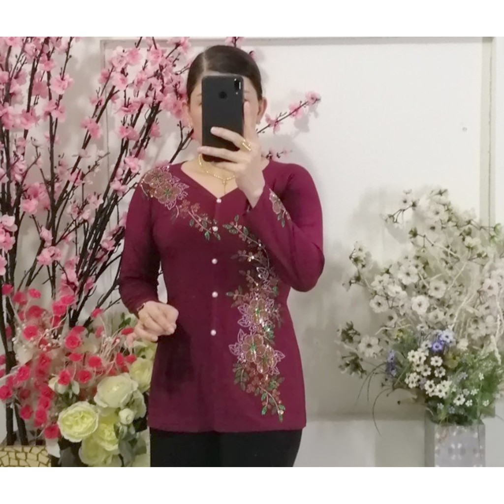 Áo Bà Ba Hoa Đá - Số 3 (50Kg--60Kg)