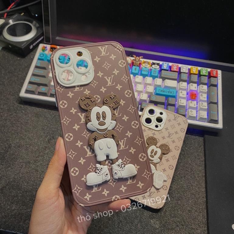 Ốp lưng iphone - ốp iphone lv mickey nổi cao cấp