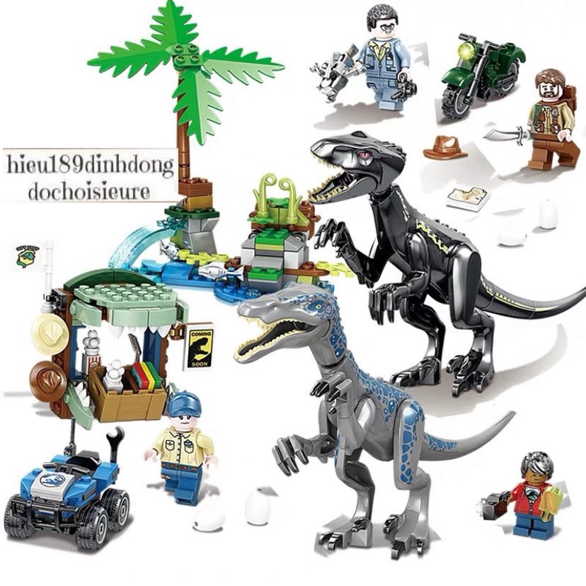 Lắp Ráp xếp hình Khủng Long Jurassic World Dinosaur SY1408 : Khủng long bạo chúa sát thủ tấn công 21135