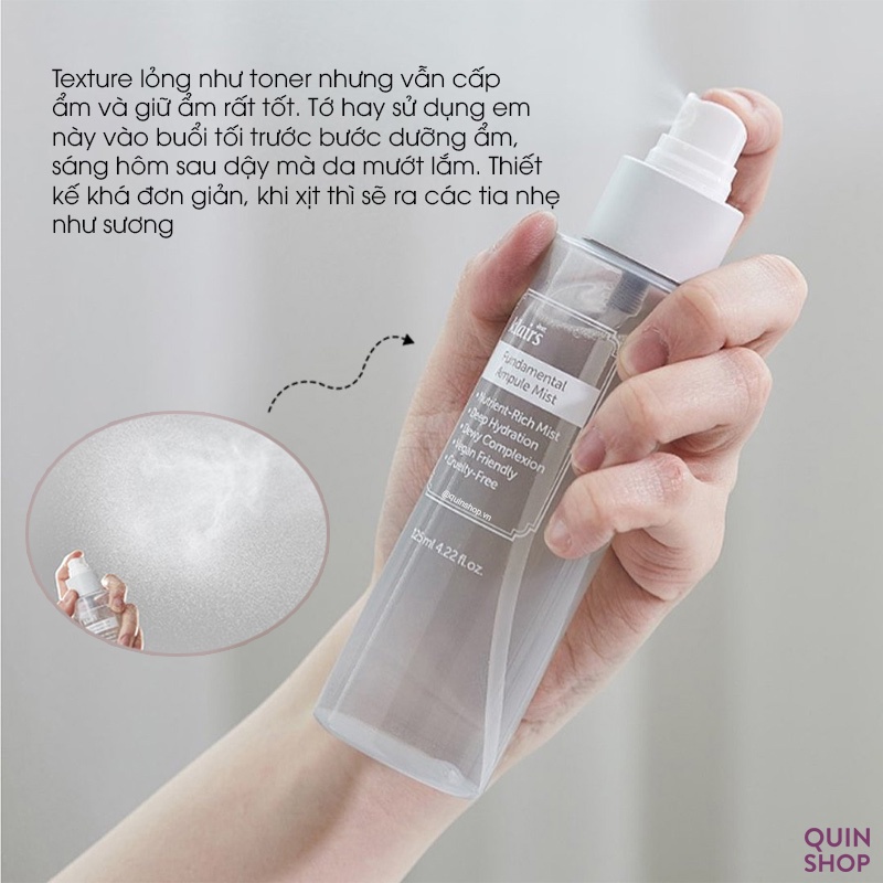 Xịt Dưỡng Ẩm Klairs Fundamental Ampule Mist