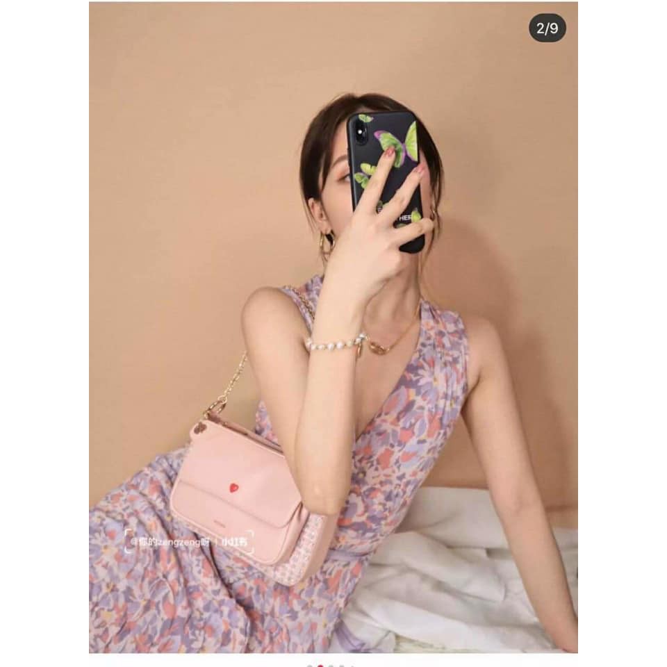 Túi đeo chéo nữ cực chất hồng siêu dễ thương LA JOYA