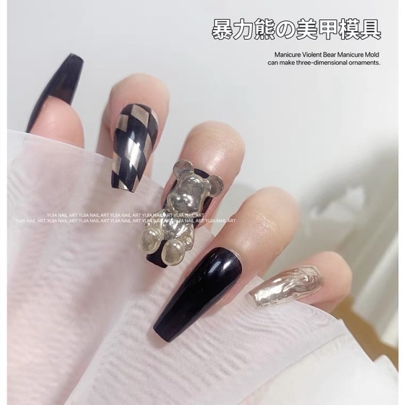 Khuôn gấu bearbrink , khuôn nail silicon , khuôn làm charm nail