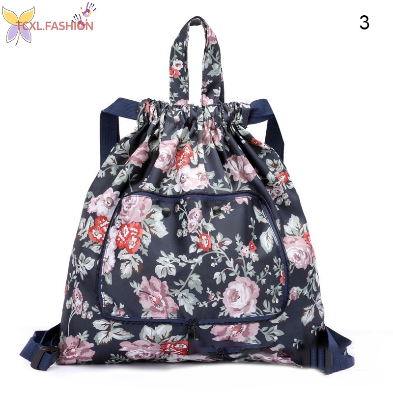 Balo dây rút đa năng in họa tiết độc đáo thời trang cho nữ