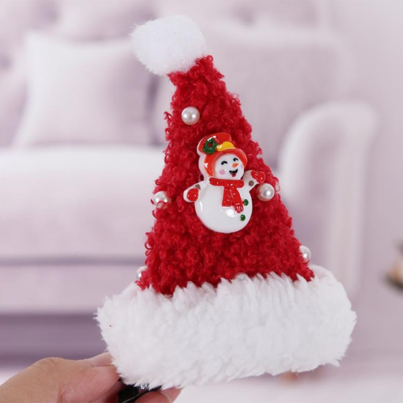 Kẹp Tóc Hình Ông Già Noel / Người Tuyết / Nai Sừng Tấm Hoạt Hình Bằng Kim Loại Dễ Thương Dành Cho Bạn Nữ