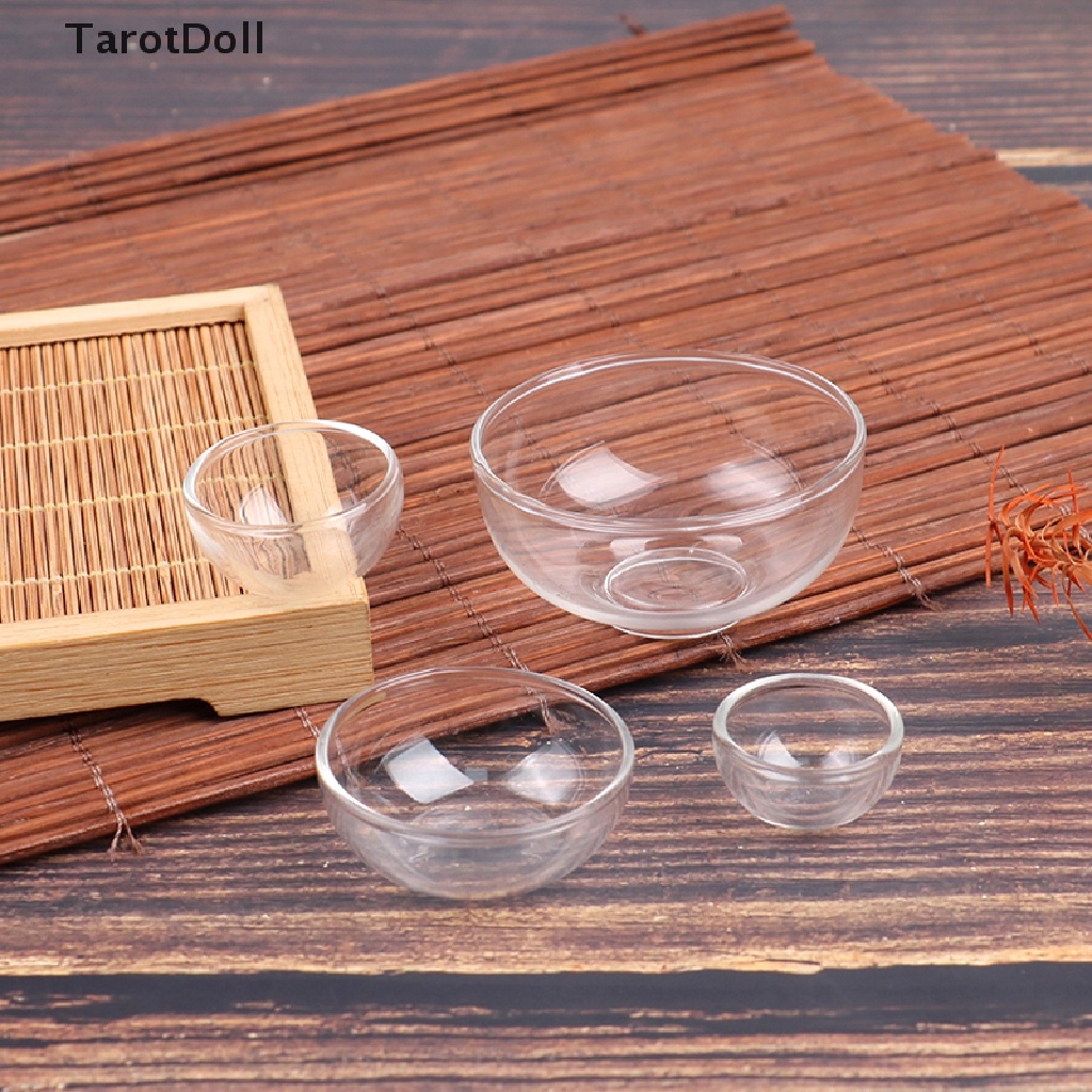 Bát Thủy Tinh Mini Đựng Salad Trái Cây Tỉ Lệ 1: 12 Trang Trí Nhà Búp Bê