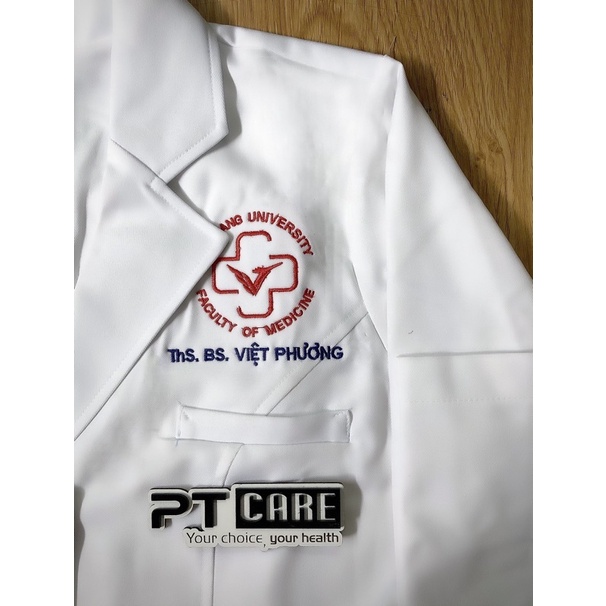 PT CARE VN | Thêu Tên Scrubs Blouse Đi Kèm Đồng Phục Y Tế Đã Đặt