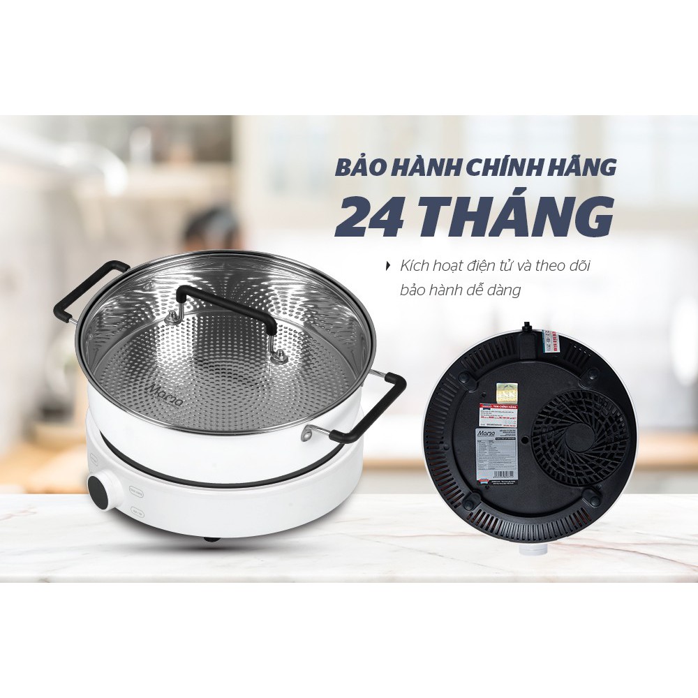 Bếp điện từ cảm ứng thông minh đa năng cao cấp Sunhouse Mama SHD6872 (kèm nồi lẩu) an toàn tiết kiệm